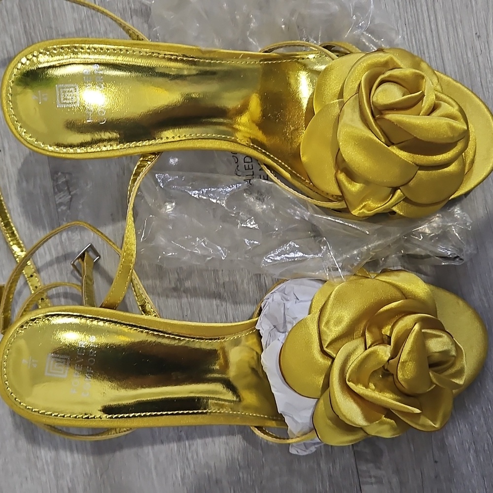 Chartreuse ankle strap sandal